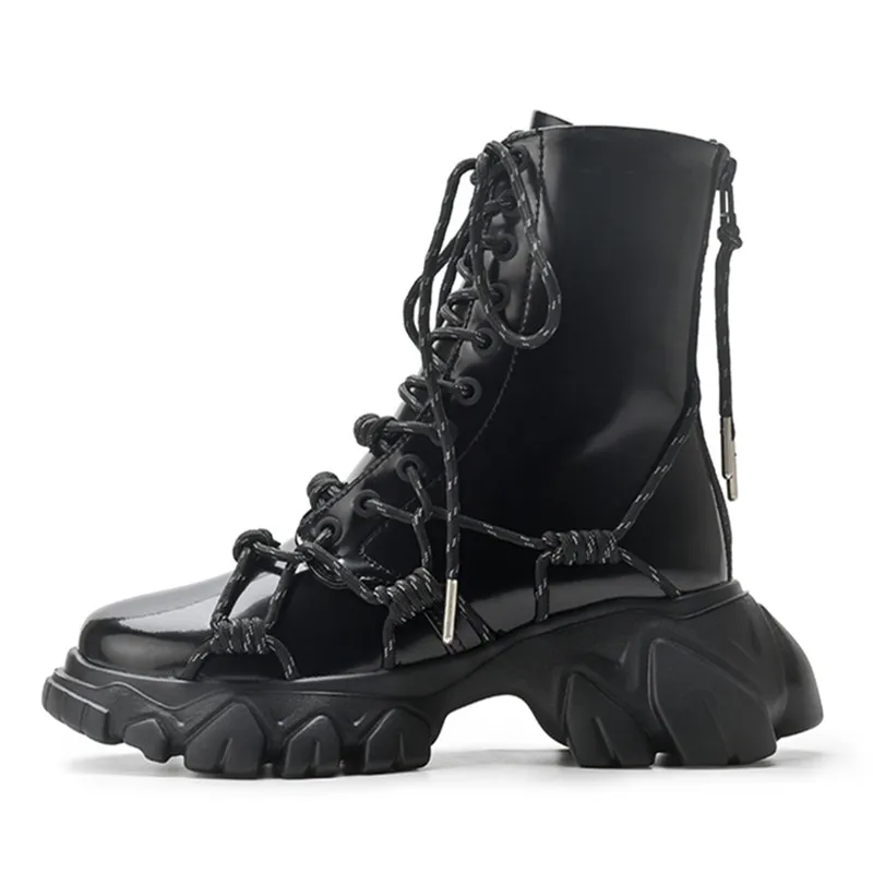 black riding style boots