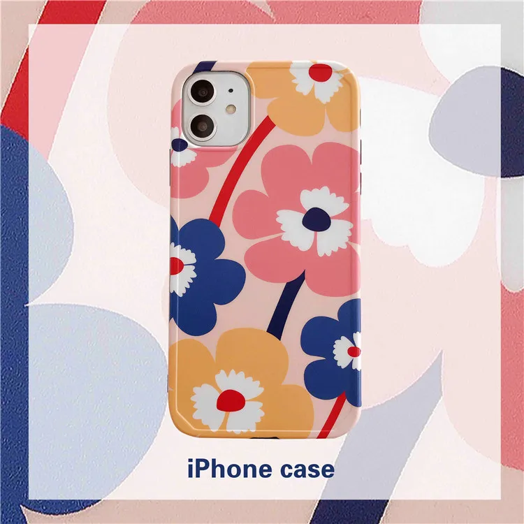 Роскошный чехол для телефона в стиле ретро с абстрактными цветами iPhone 11 Pro Max XR Xs X 7