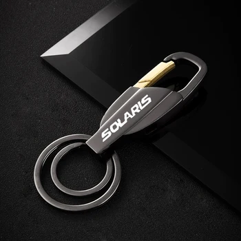 

New Metal Keychain Metal Alloy Buckle Waist Car Key Chain Key Chain for Hyundai SOLARIS 2017-2019 accessories