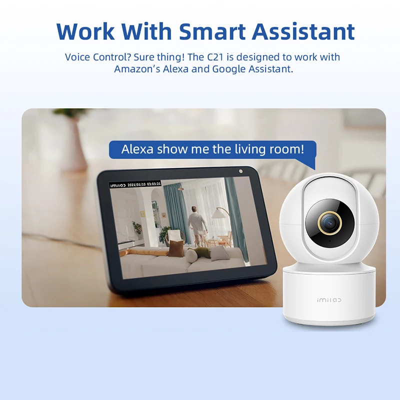 IMILAB C21 2.5K WiFi Ip Camera Indoor Home Security Vedio Surveillance Internet 360°Starlight Night Vision CCTV Cam IMILAB App