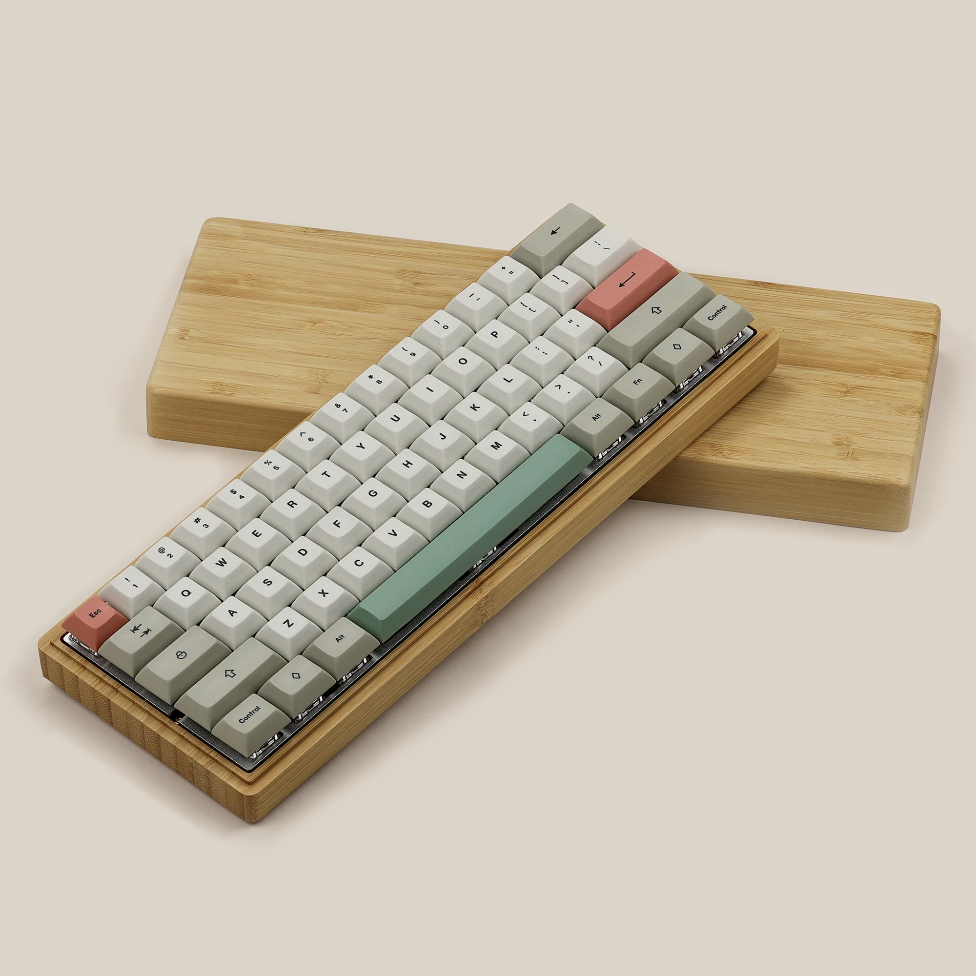Kbdfans Fully Assembled Bamboo Case Mechanical Keyboard With Dsa 9009