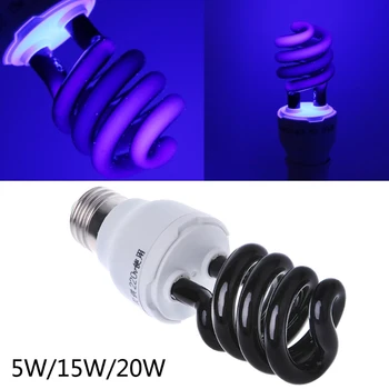 

E27 5/15/20W UV Ultraviolet Fluorescent Blacklight CFL Light Bulb Lamp 220V Q0KF