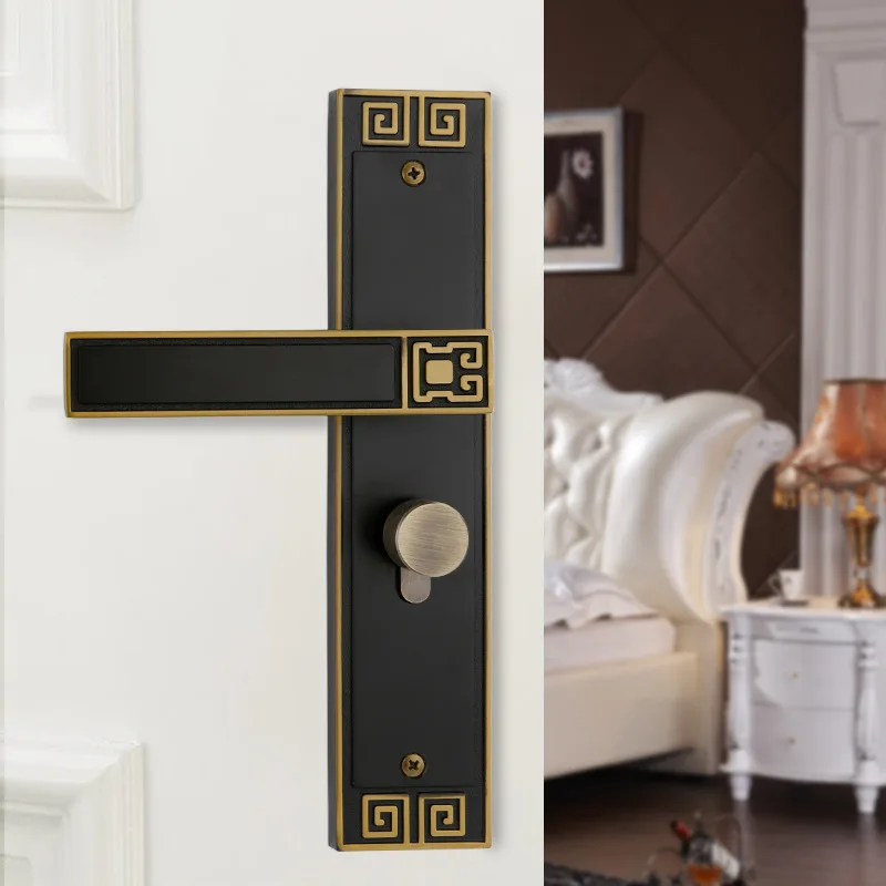 Maçaneta do Quarto do Tesouro de Liga de Alumínio Maçaneta Interior da Fechadura da Porta de Madeira Slides