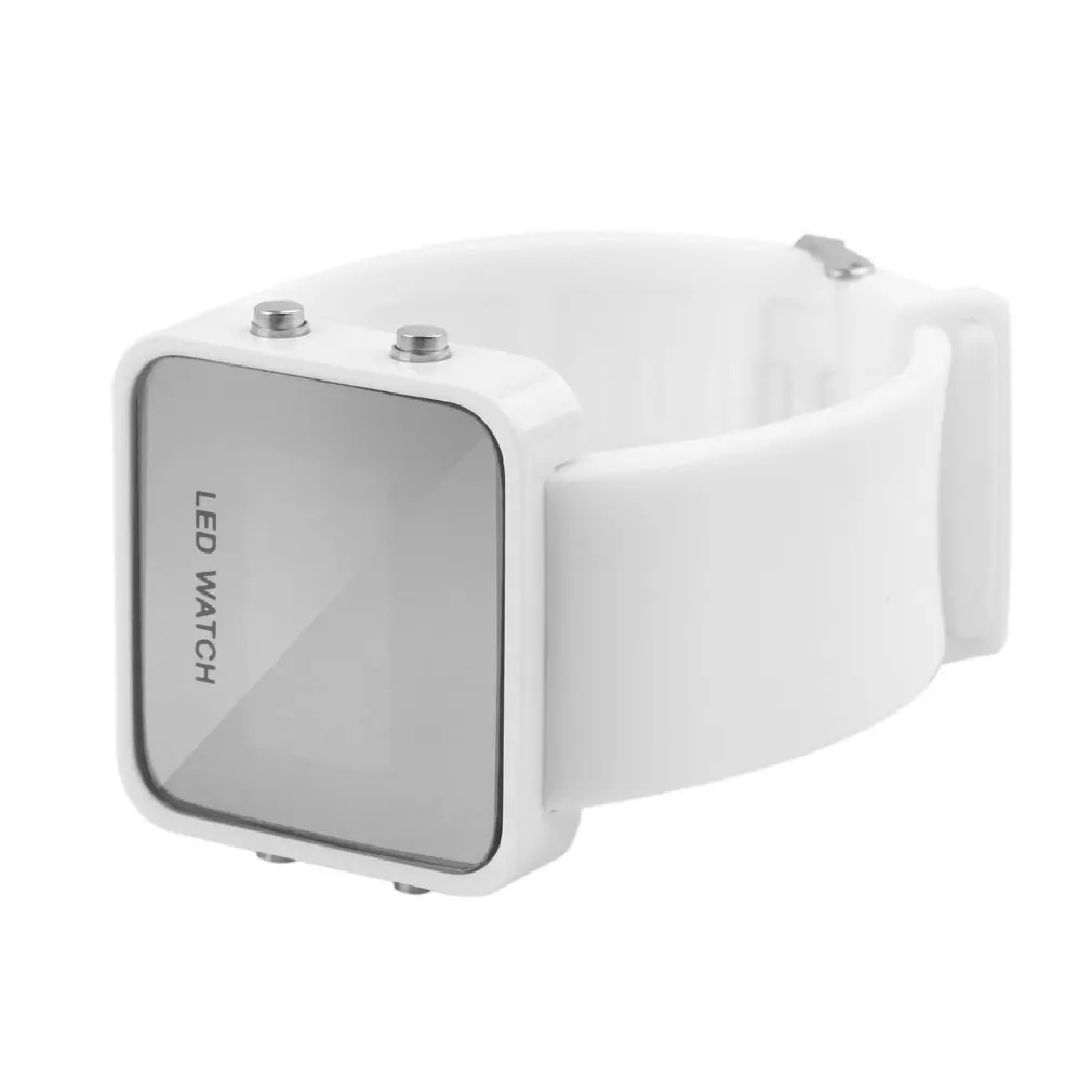 

Mens Sports Digital LED Silicone Strap Watches Square Dial Casual Wristwatch Unisex Men Women choice