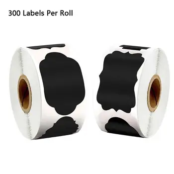 

300pcs/roll Blank Chalkboard Labels Sticker for Kitchen Canning Mason Spice Jars M0XD