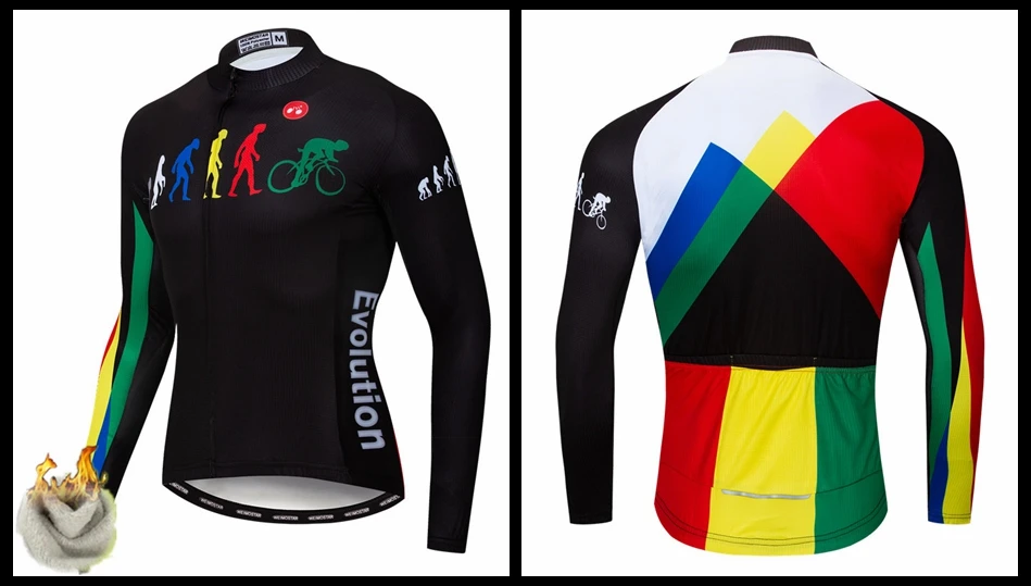 Зимняя велосипедная футболка с длинным рукавом, Мужская теплая флисовая майка для горного велосипеда, ветрозащитная велосипедная одежда, велосипедная рубашка, Ropa Ciclismo