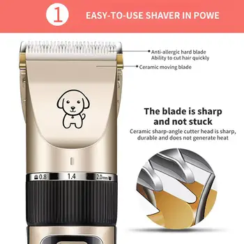 

Pet Shaver USB Charging Trim Dog Hair Pet Hair Trimmer Security White 12pcs/Set Pets Cat Fast Dog Hair Clipper
