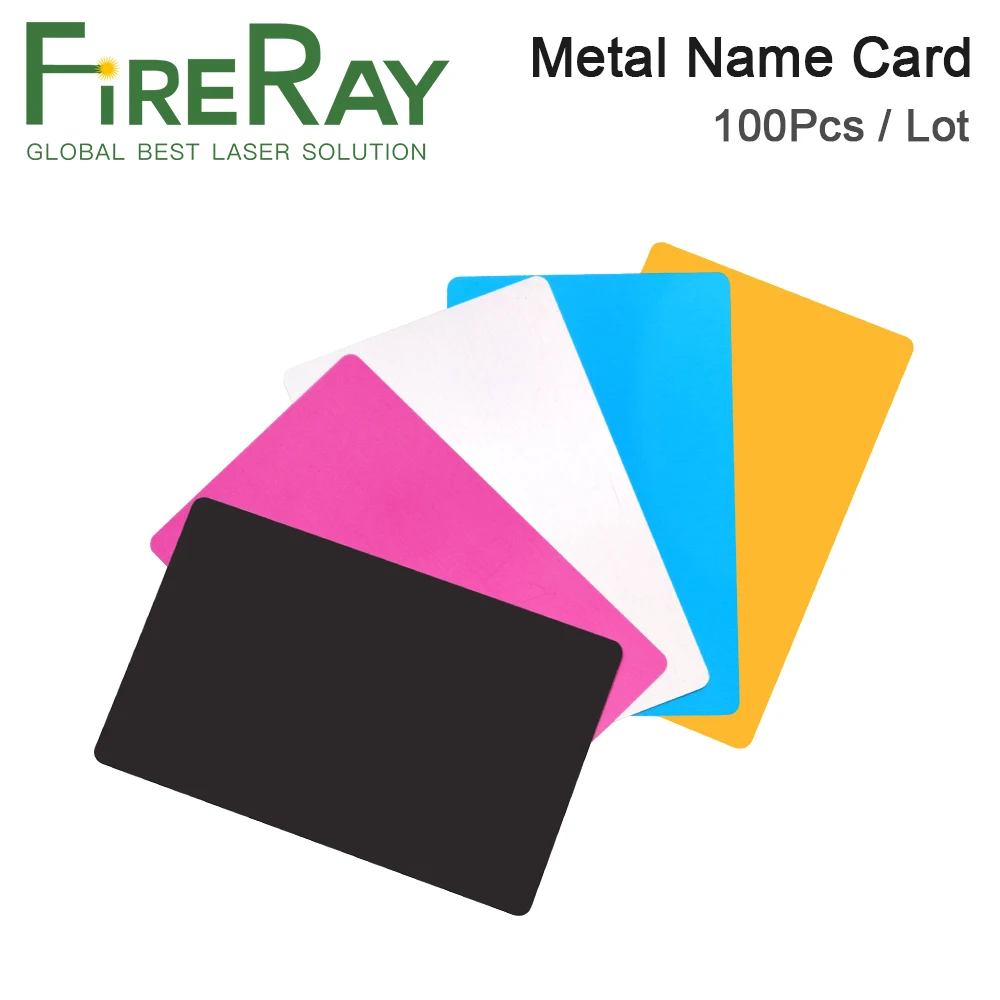 Fireray 100 шт./лот визитная карточка Многоцветный алюминиевый сплав металлический