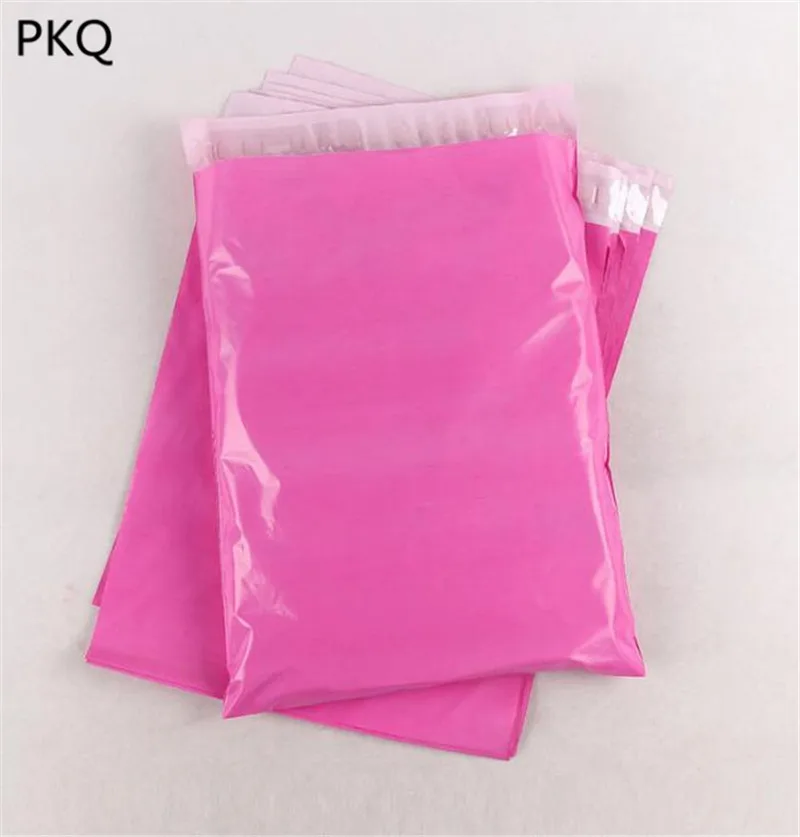 10 шт. горячий пластиковый конверт розовый самоклеящийся мешок для хранения водонепроницаемый материал конверт для отправки почтовые пакеты