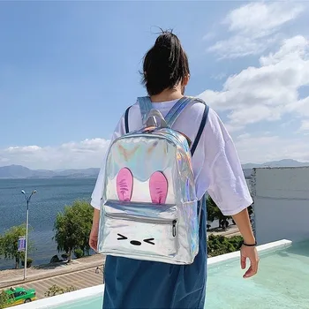 

2020 new women's backpack Korean version of the shiny ladies backpack fashion simple women's backpack