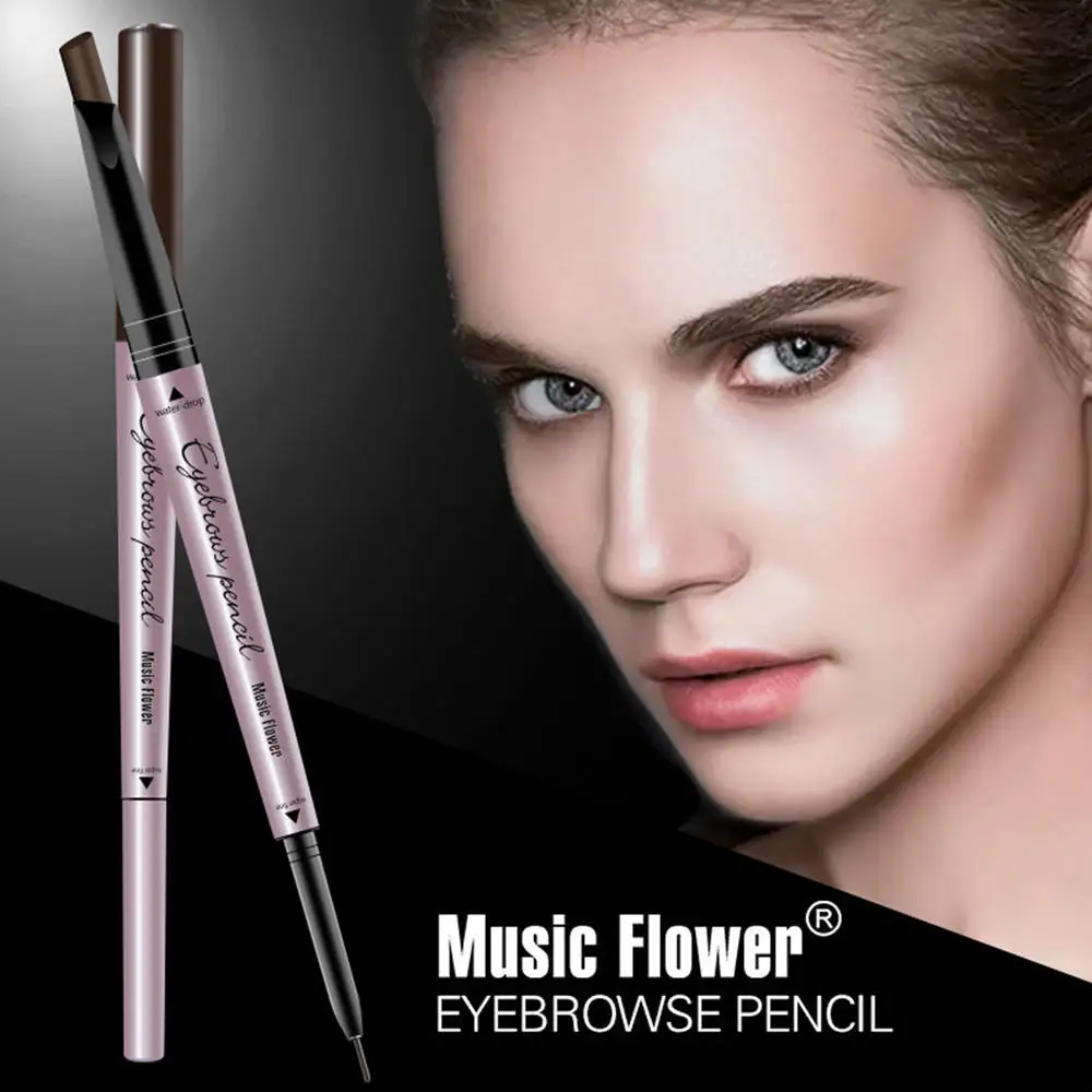 

Music Flower Ultra-fine Double-headed Eyebrow Pencil Pull Line Dual-use Automatic Rotation Waterproof Sweat Color Eyebrow Pencil