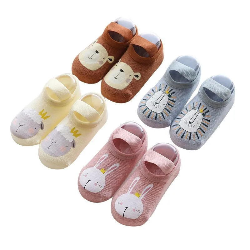 

Infant Baby Ankle Socks Toddler Anti-slip Floor Sock Cotton Lovely Cartoon Animals Pattern Elastic Sokken Kids -3Years