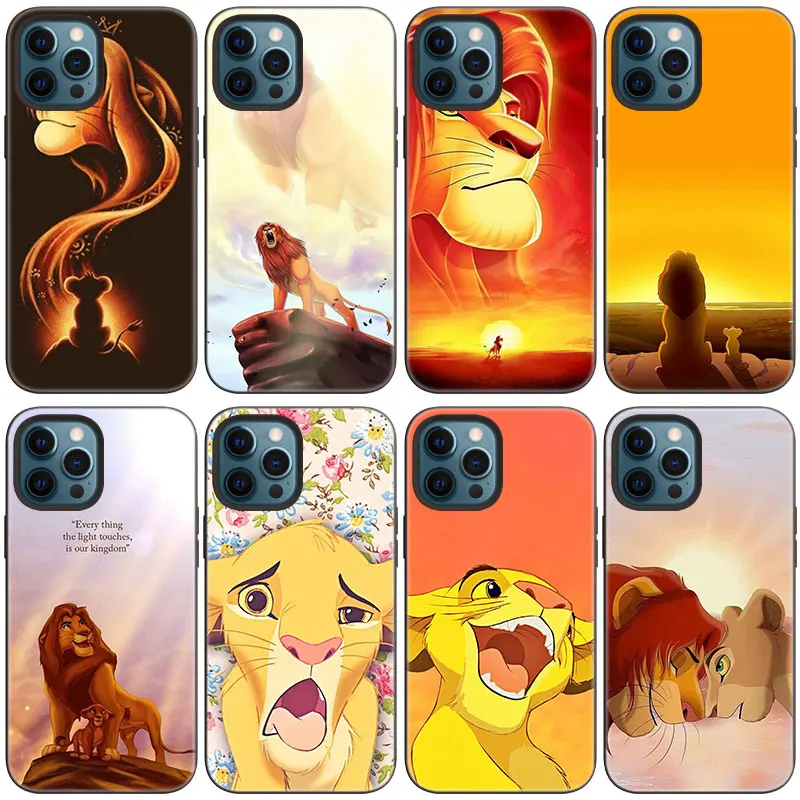 Animal Lion King Phone Case For Apple iPhone 13 12 Mini 11 Pro Max 7 8 XR X XS MAX 6 6S Plus 5 5S SE 2020 Black Soft Cover | Мобильные