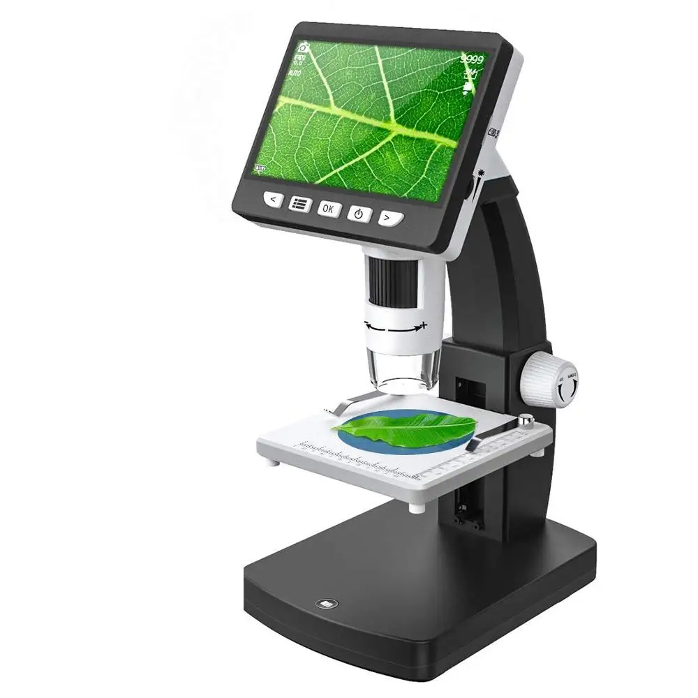 

LCD Digital Microscope with 4.3 inch 50X-1000X Magnification Zoom HD 1080P 2 Megapixels Compound 1500 mAh Battery