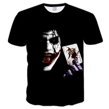 Плюс rеcent Harajuku Joker Poker impression 3D крутая футболка hommes/femmes Para manches courtes étate hauts футболка s mode