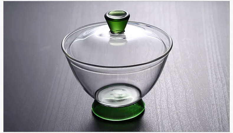 Manufacturers Wholesale Heat-resistant Glass Three-force Lidded-Cup Tea Set Are the Tea Trays Kung Fu Tea Set Large Size Tea Bow