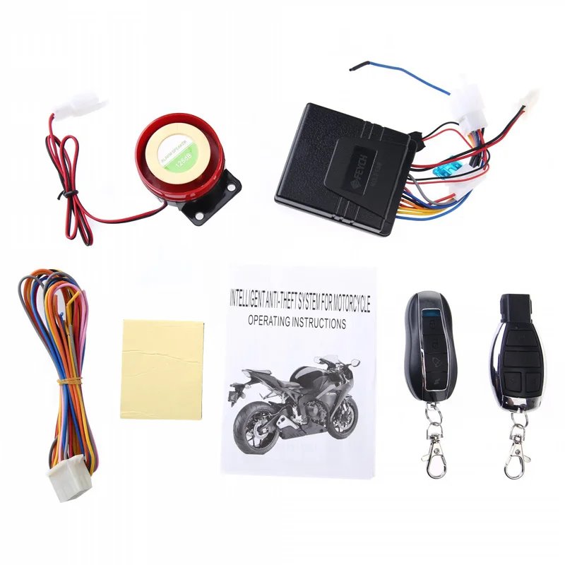 Motorcycle Bike Anti-theft Security Alarm System Remote Control Engine Start 12V Anti-line cutting C66