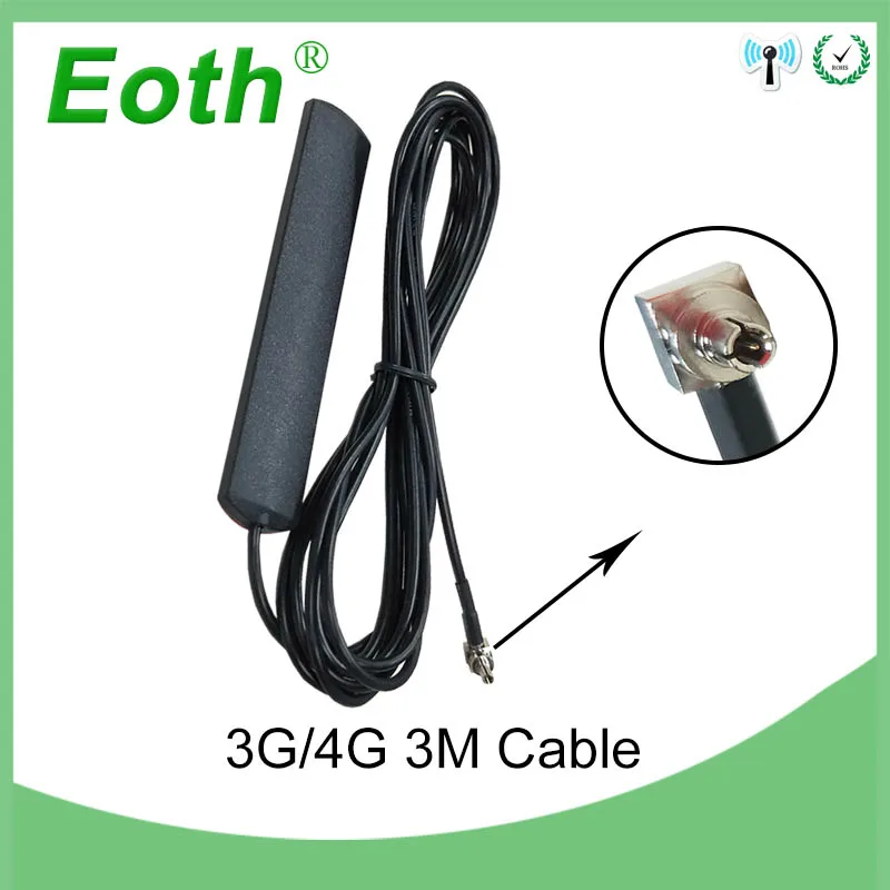 20 шт. Eoth 3G 4G антенна 3dbi CRC9 LTE патч антенны маршрутизатор с 3 м кабелем для Huawei роутер