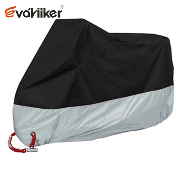 M-4XL Motorcycle Cover Motor Scooter Cover Universal Outdoor Uv Protector Season Waterproof Bike Rain Dustproof interchangeable Silver
