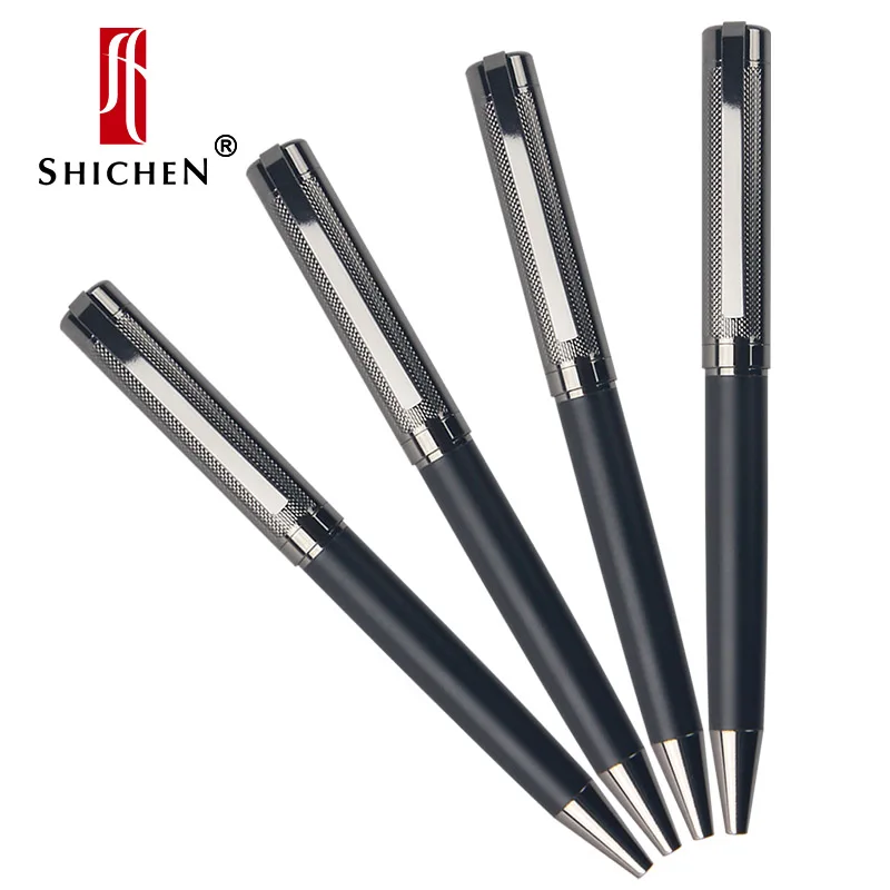 Shichen A069 хороший дизайн Выгравированная металлическая ручка 0,7 и 1,0 мм Заправка металлическая шариковая ручка для офиса Бизнес подарок или школы использование
