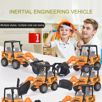

Children Plastic Model Engineering Vehicle Car Toys 6 Styles Multi-Bar Rotation Inertia Excavating Vehicle Kids Toy