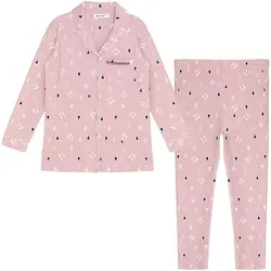 Домашняя одежда для беременных женщин, хлопковый пижамный комплект для кормления, пуловер для беременных, пижамы с рукавами, пижамные