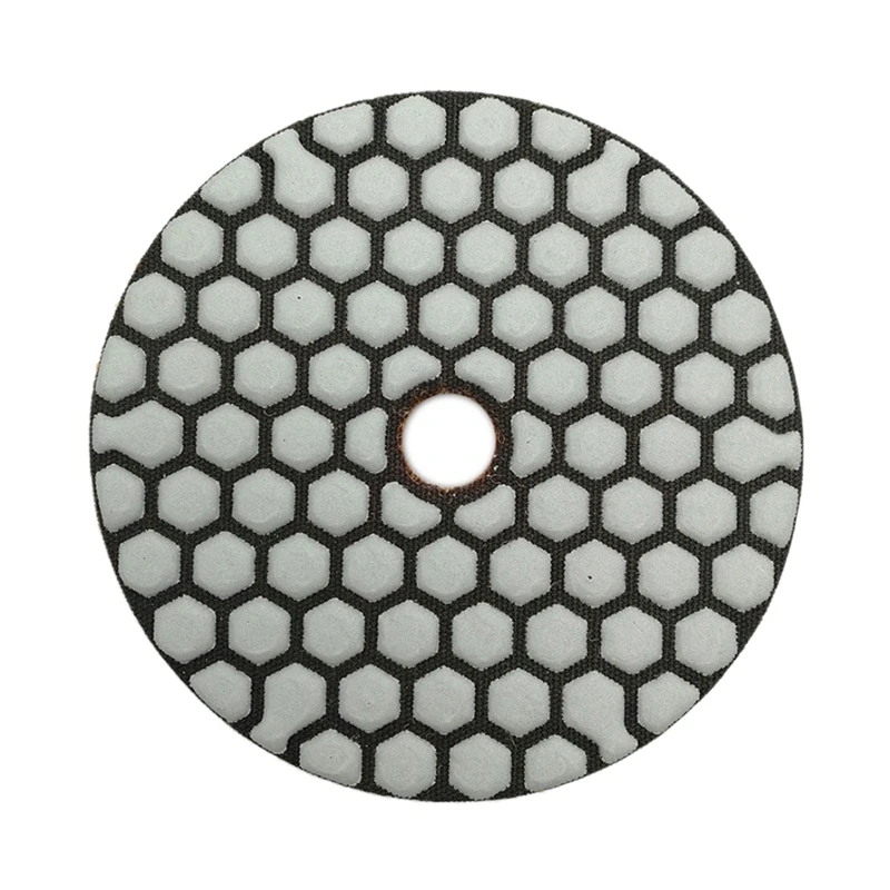 6Pcs 4 Inch /100Mm Grit#200 Diamond Flexible Dry Polishing Pad Granite& Marble Stone Sanding Disc Resin Bond Polisher Pad