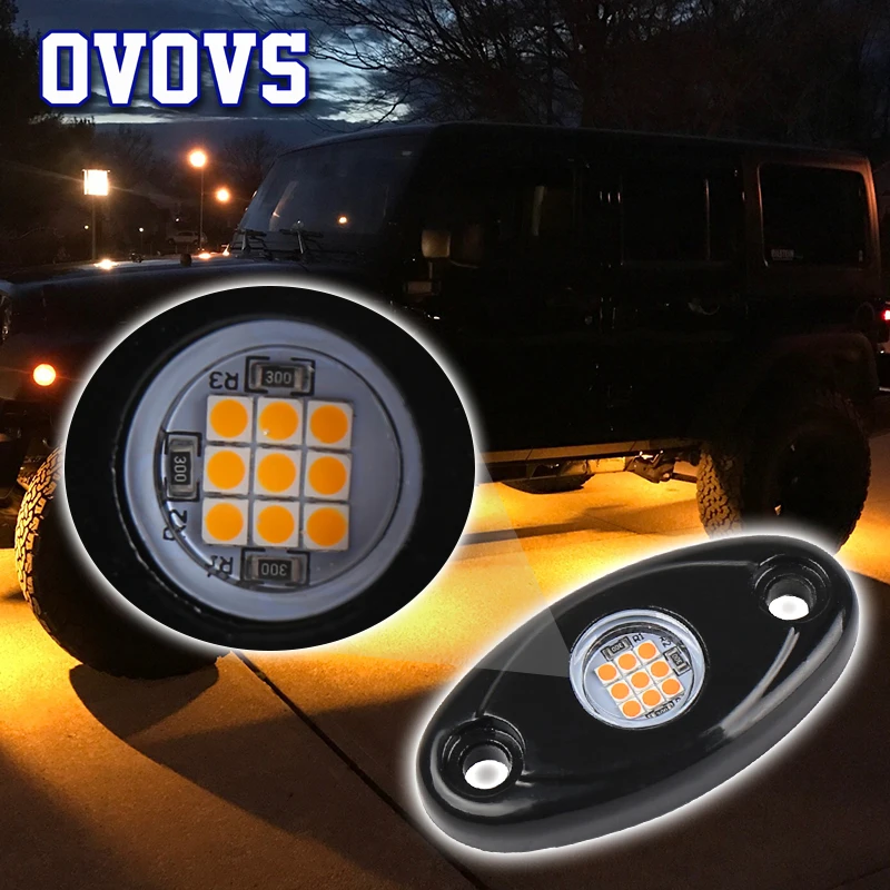 

2 pcs 12V DC 2 inch Universal Car LED Car Bottom Decoration Atmosphere Lamp ATV Rock Lights