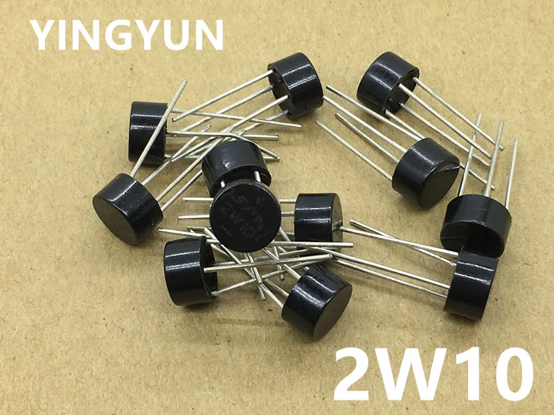 

10PCS/Lot 2W10 2A 1000V Diode Bridge Rectifier replace 2W06 2W08 New