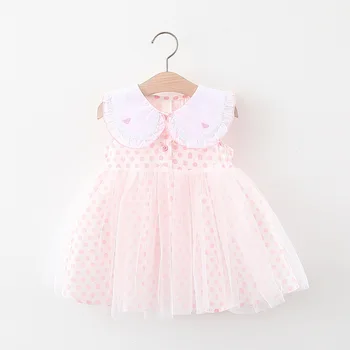 

Summer of 2020 Baby Dots Print Lapel Dress Wholesale