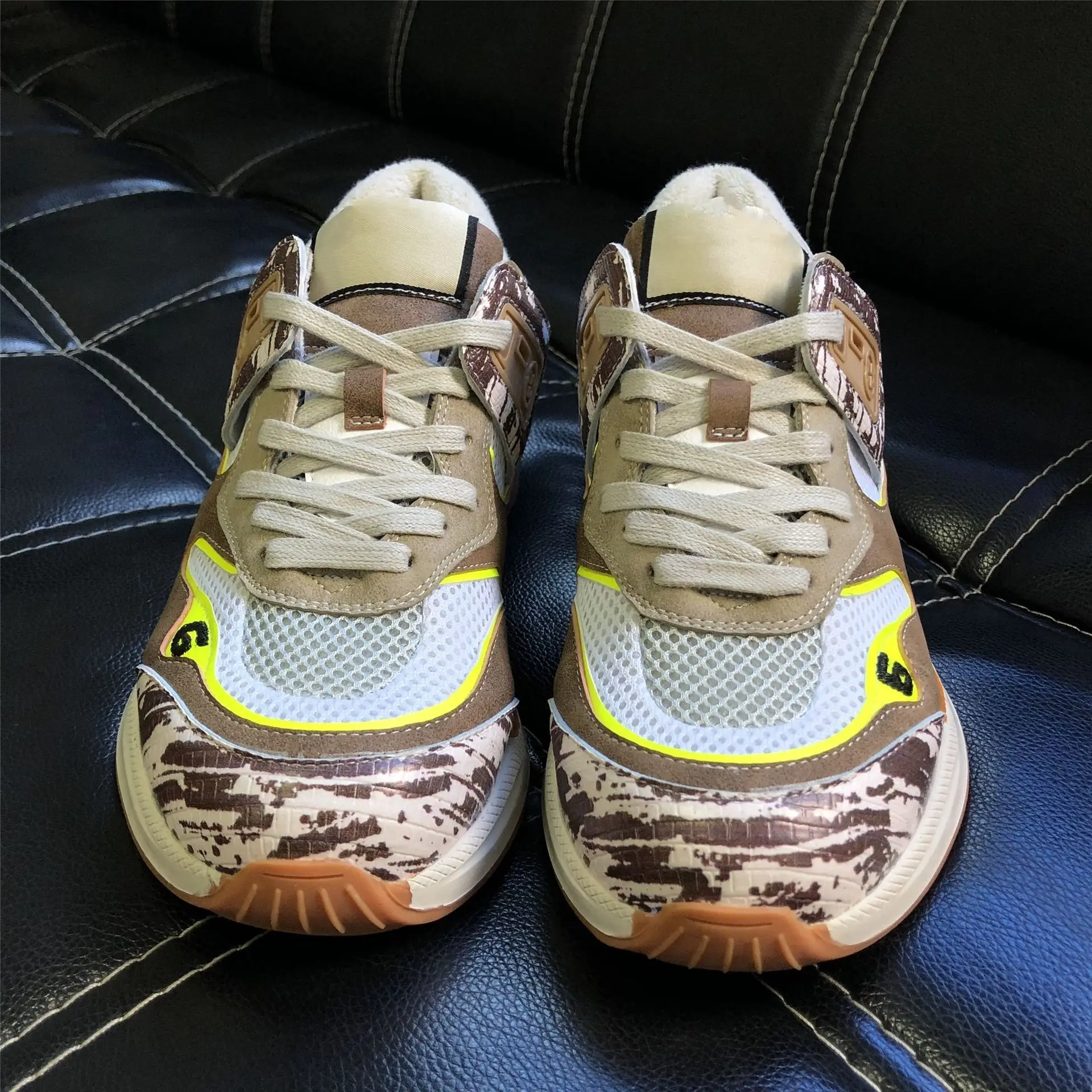 women genuine leather brand sneakers mesh breathable running sports tennis shoes casual leisure walking shoes
