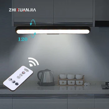 

magnetic LED Under Cabinet lamp Light Closets touch Sensor switch Lamp LED Wireless USB Rechargeable Kitchen Light Wardrobe Room