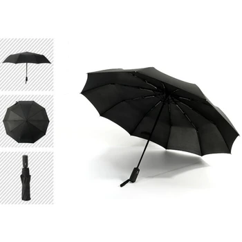 

Tri-fold Automatically Umbrella 10 Gone Fully Automatic Open Automatically Closed Umbrellas Portable Light Business Umbrella
