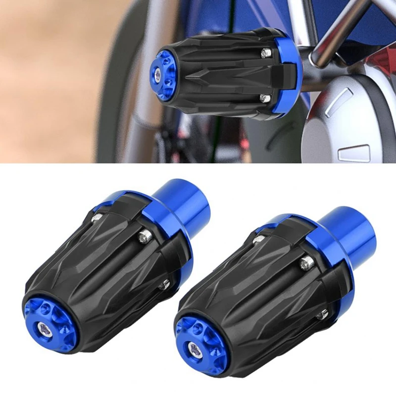 Аксессуары для мотоциклов 10 мм защита для падения мотоцикла вытяжная рама ползунок противоаварийная панель протектор для Kawasaki Yamaha Suzu - Цвет: Синий