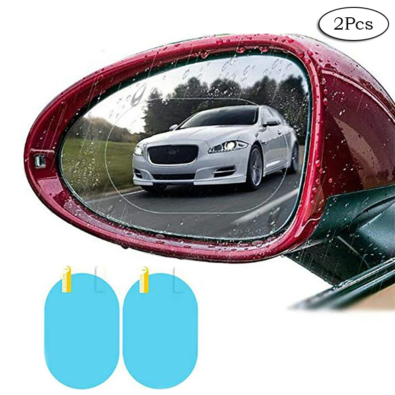 2 упаковки овальное Автомобильное зеркало заднего вида защитная пленка