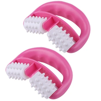 

2Pc Red D Type Control Roller Massager Cellulite Leg Aben Neck Buttocks Fast Anti Cellulite Face Lift Tools Roller
