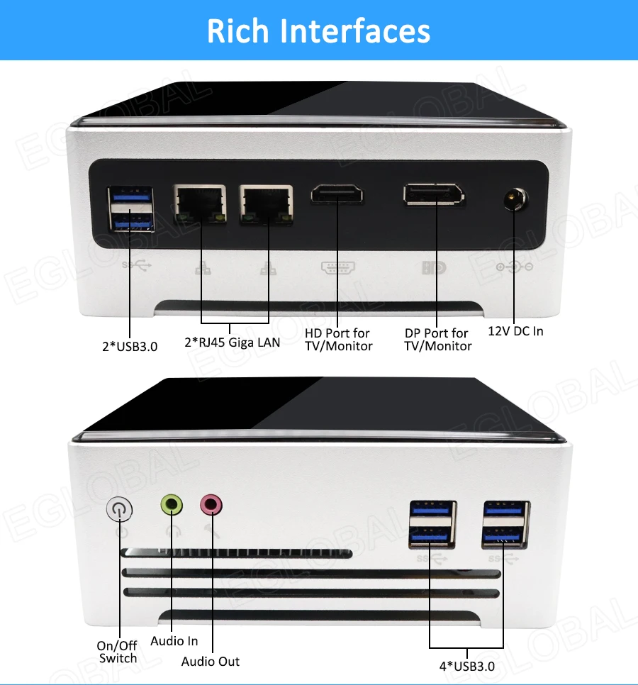 New Fan Mini PC with Intel Core i5 1035G4, Iris 940 Graphics, Dual LAN, 6 USB 3.0, DP, HD Dual Display, HTPC, AC WiFi. Description Image.This Product Can Be Found With The Tag Names Barebone Mini PC, Computer Office, Mini pc