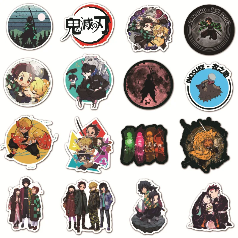 100 шт. аниме демон Slayer Kimetsu No Yaiba стикер водонепроницаемый ПВХ скейтборд багаж