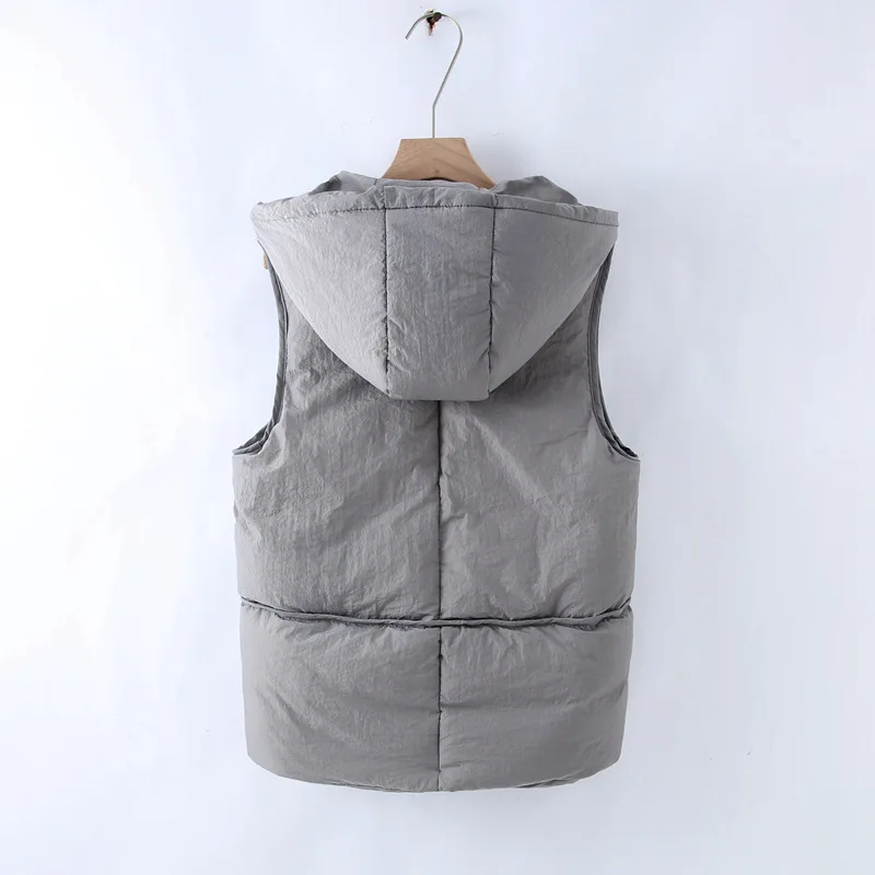 

South Korea-Style Dull Polish Slim-Fit Waistcoat Women's Thick Warm down Cotton Students Coat Fashion S3901