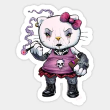 Крутая наклейка hello kitty модный стиль граффити наклейки для автомобиля мото чемодан крутая, для ноутбука мультяшная Наклейка на скейтборд