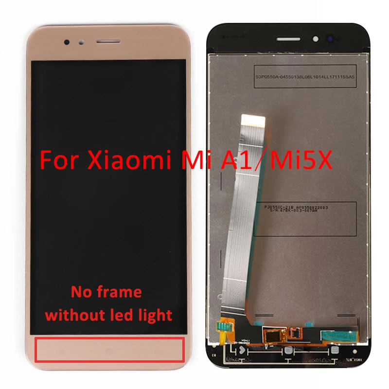 Ceny Dla Xiao mi A1 ekran LCD ekran dotykowy z ramką + miękki klucz światła wymiana Digitizer zgromadzenie dla Xiao mi mi A1 mi 5X