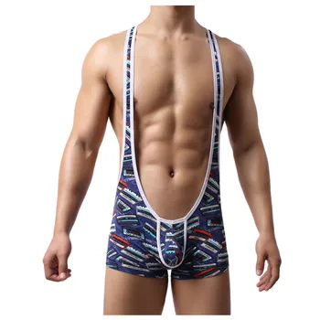 

Men Jumpsuit sleepwear male jumpsuit mens sleeveless onesie comfortable body suits sexy clothing sleepwear bodysuit#0228g30