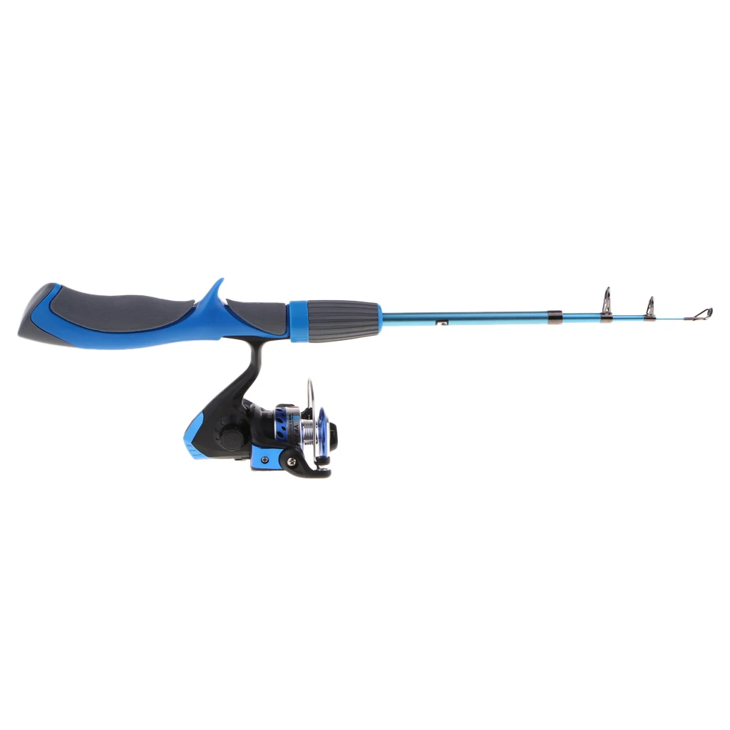 1.2m Ultra-Light Ice Fishing Rod and Reel Combo Super Hard Carbon Fiber Spinning Pole for Erch Fishing Lake Saltwater Freshwater