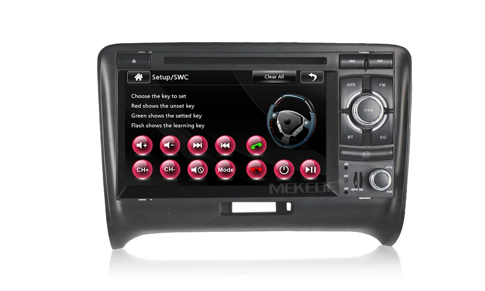 MEKEDE емкостный экран 2 Din 7 дюймов Автомобильный dvd-плеер для Audi TT MK2 8J 2006 2007 2008 2009 2010 2011 2012, gps, радио, BT