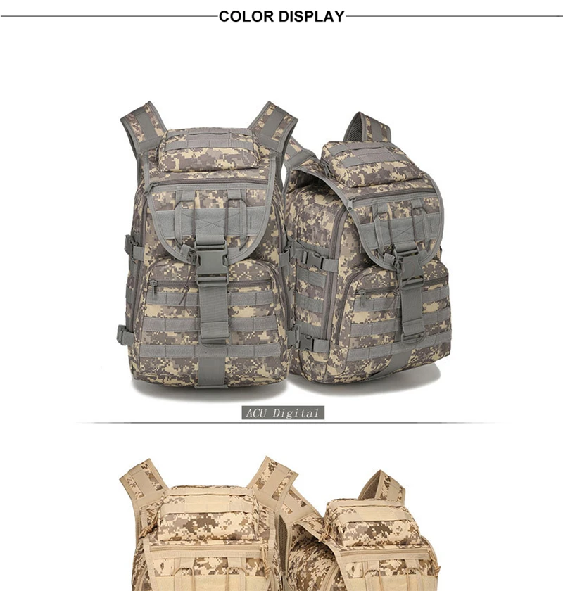 Тактический Рюкзак Molle, мужские армейские военные штурмовые сумки, уличные походные треккинговые Водонепроницаемые рюкзаки, спортивные туристические рюкзаки для путешествий