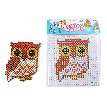 

Hama Beads 5mm DIY OWL pattern kit fuse Beads Puzzle Education Toy Fuse Bead Jigsaw Puzzle 3D For Children