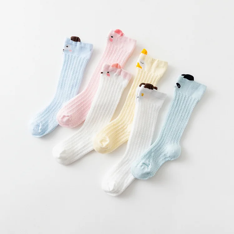 

Infant Fishnet Stockings Spring And Summer Cotton Breathable Baby Tube Socks Cartoon Infants Anti-mosquito Pest Control Socks