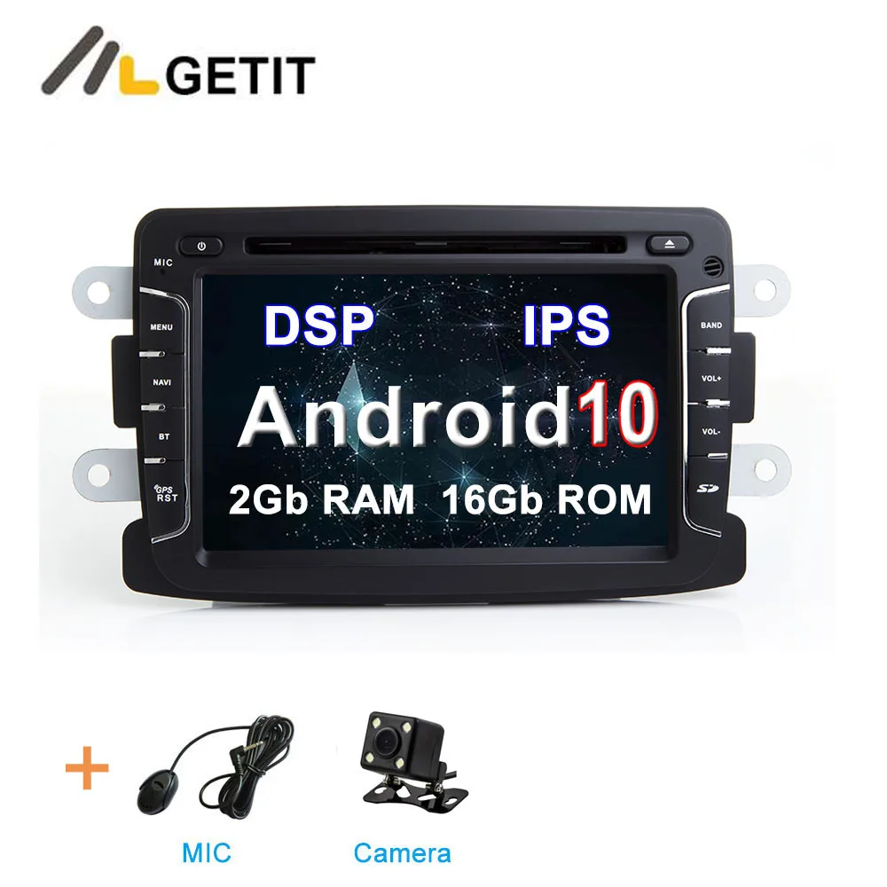 Ips экран Android 10 dvd-плеер для Dacia Renault Duster Logan Sandero с wifi BT gps Радио стерео - Цвет: 2G CAMERA-DSP