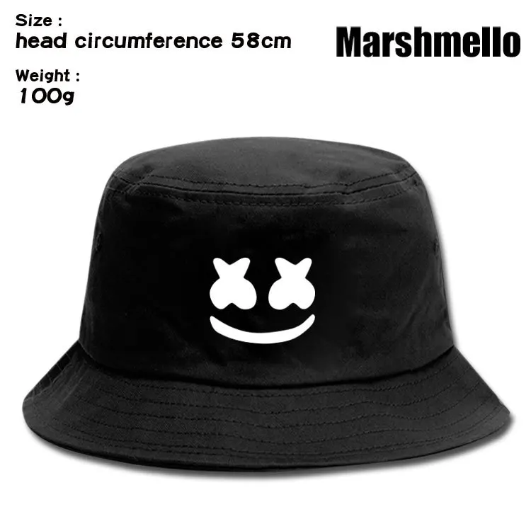 DJ Marshmellow Рыбацкая шляпа Кепка хип хоп Marshmallow Smiley face Новая Стильная летняя шапка