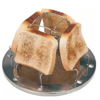 

Folding Toast Rack For Outdoor Backpacking Picnic Foldable Space-Saving 4 Slices